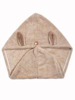 Y54 коричневый Полотенце для волос Зайка