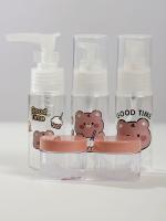 Y11 коричневый  Дорожный набор флаконов для путешествий детский Мишки