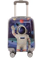 A777-7 Чемодан детский ручная кладь S Космос синий