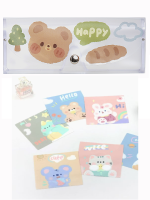 Y04 бежевый Набор для очков детский Мишка