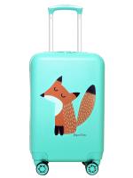 G235 зеленый чемодан детский 20" Лиса