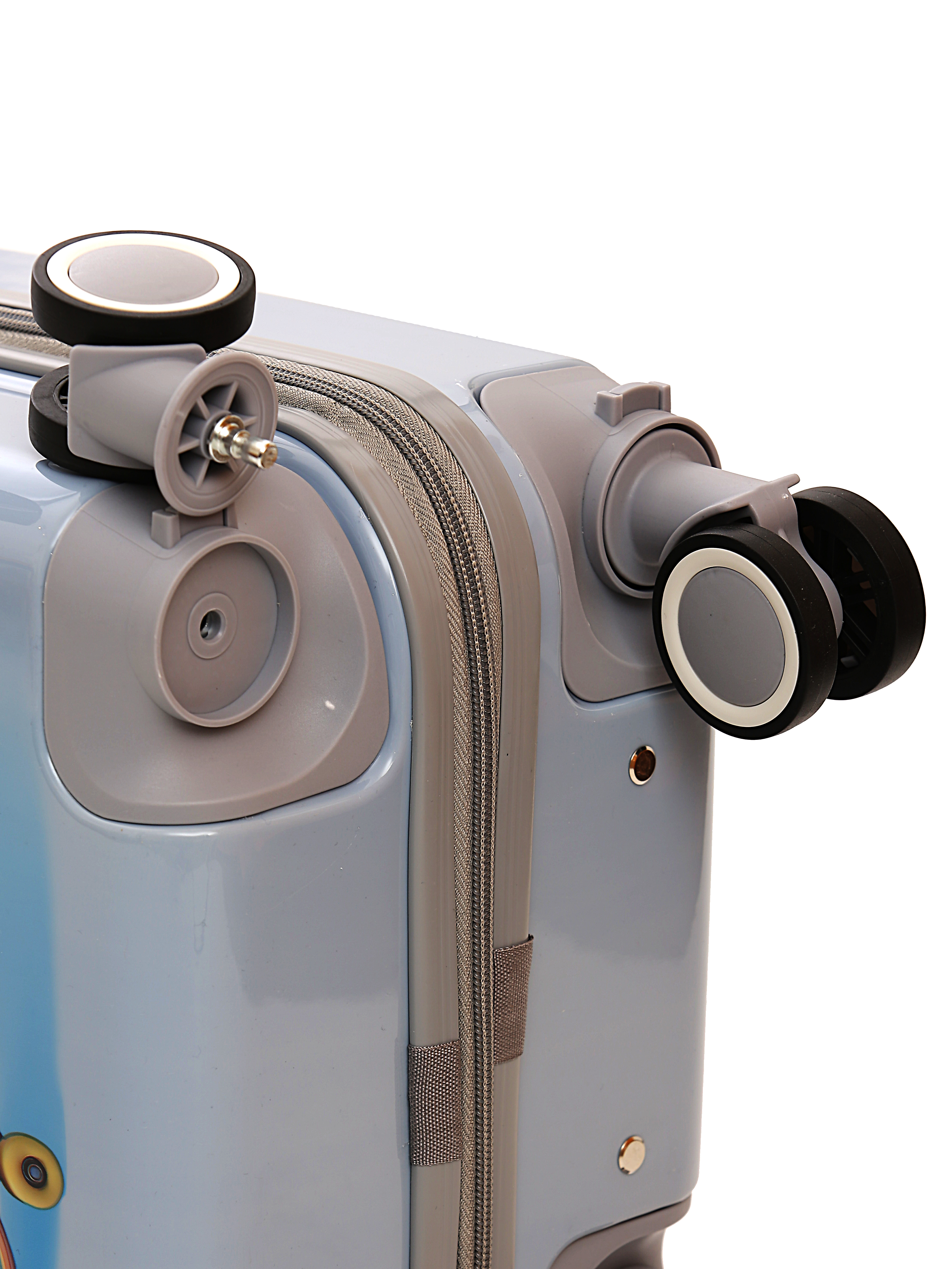 A777-3 Чемодан детский ручная кладь S Корги голубой