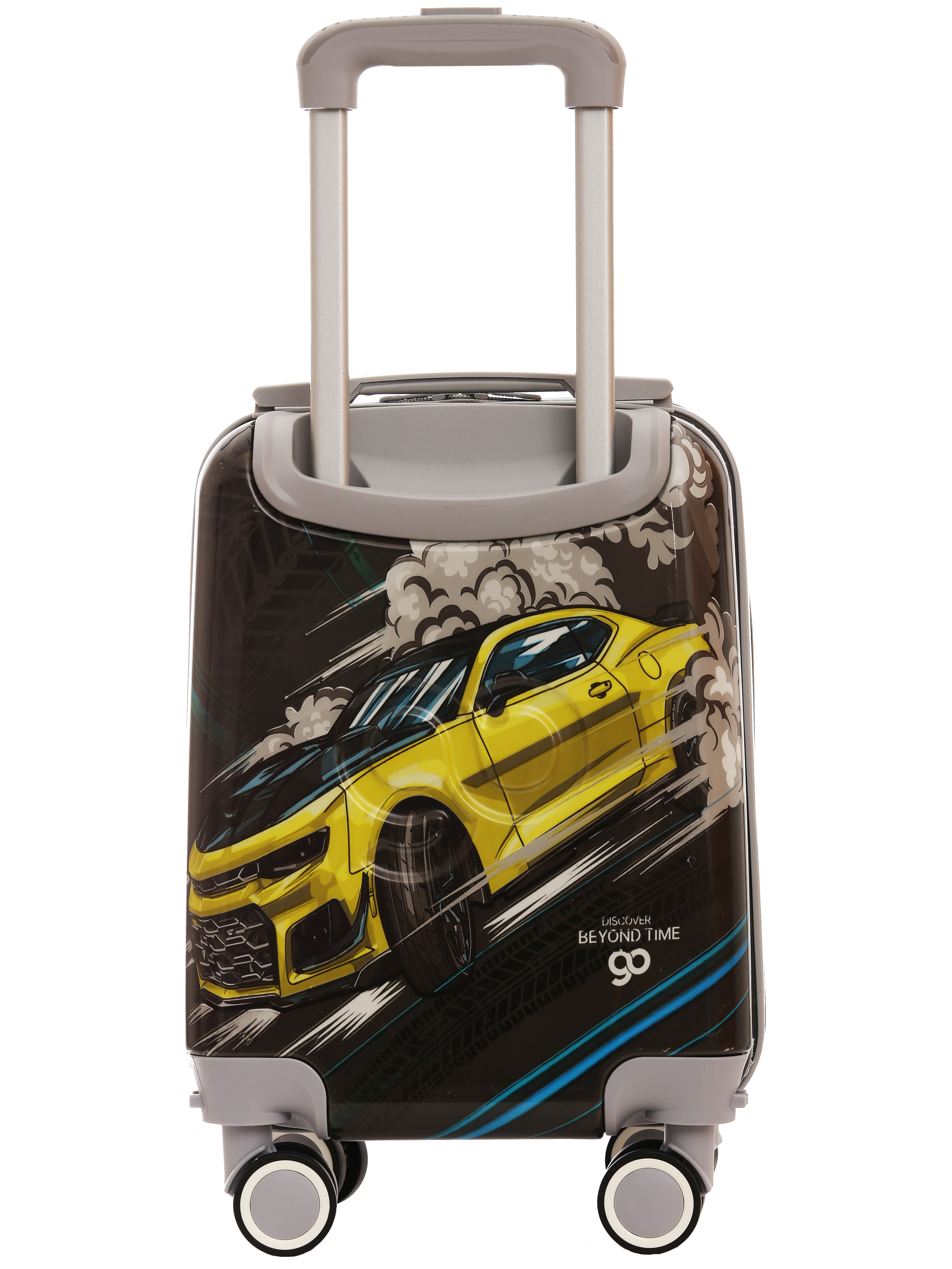 A777-5 Чемодан детский ручная кладь S Машина черный