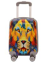 A777-6 Чемодан детский ручная кладь S Лев синий