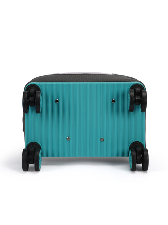 D02 серый чемодан детский 20" Девочка в кепке