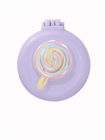 Y49 сиреневый Расческа складная с зеркалом Леденец