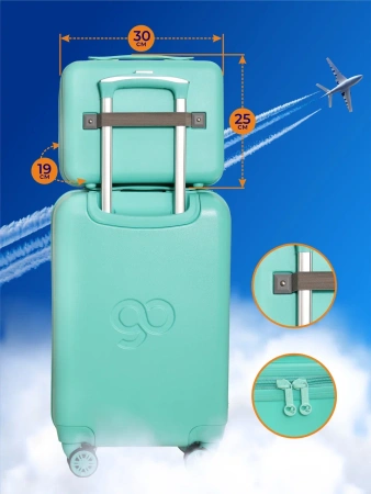 S03 зеленый бьюти-кейс на чемодан бренда Beyond time 