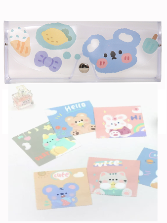 Y02 голубой Набор для очков детский Коала