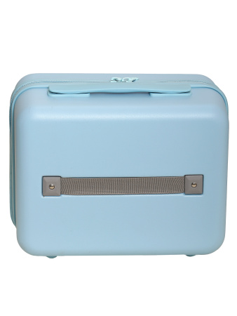 G205 голубой чемодан детский Дог в наушниках