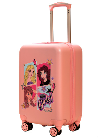 G232 розовый чемодан детский Комикс
