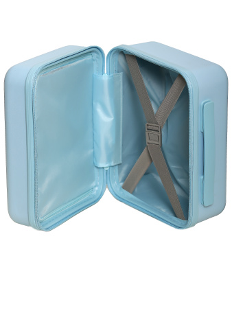 G205 голубой чемодан детский Дог в наушниках