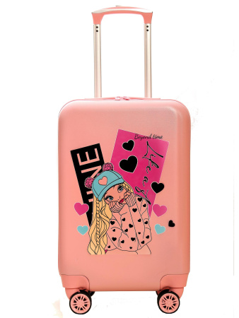 G234 розовый чемодан детский Милашка