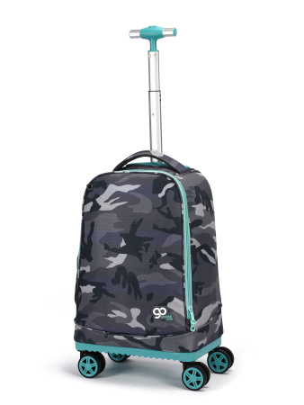 D04 серый чемодан детский 20" Камуфляж серый