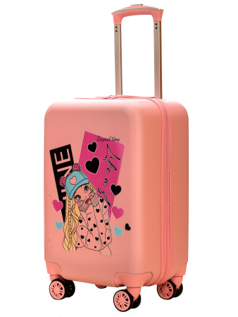 G234 розовый чемодан детский Милашка