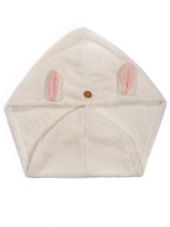 Y52 белый Полотенце для волос Зайка