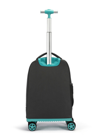 D01 серый чемодан детский 20" Медведь студент