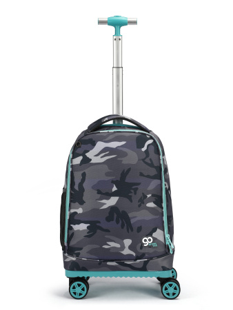 D04 серый чемодан детский 20" Камуфляж серый