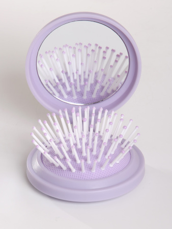 Y49 сиреневый Расческа складная с зеркалом Леденец