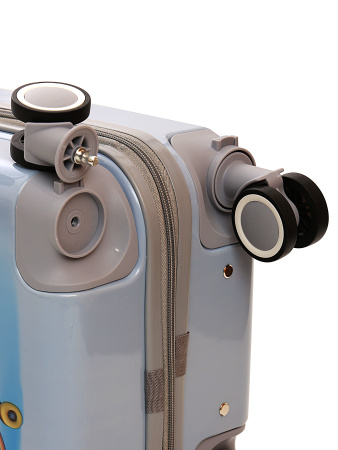 A777-3 Чемодан детский ручная кладь S Корги голубой