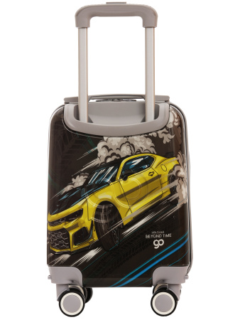 A777-5 Чемодан детский ручная кладь S Машина черный