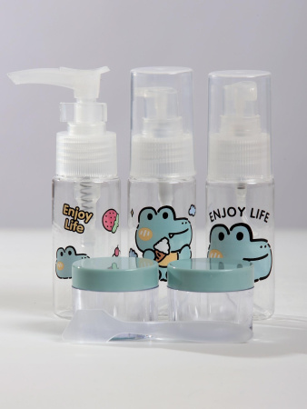 Y12 голубой Дорожный набор флаконов для путешествий детский Дино